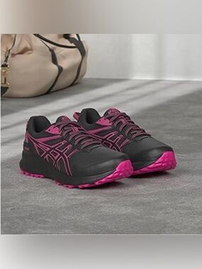 ASICS Trail Scout 2 Women's Running Shoes Size 8.5 Black Pink - Like New